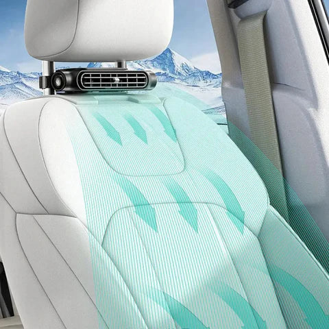 Auto sedadlový ventilátor – upevnenie na opierku hlavy 